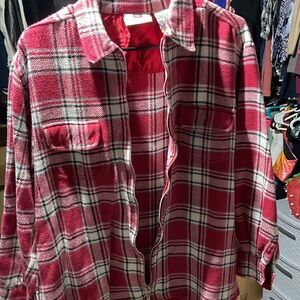 Faded Glory Red Plaid Jacket